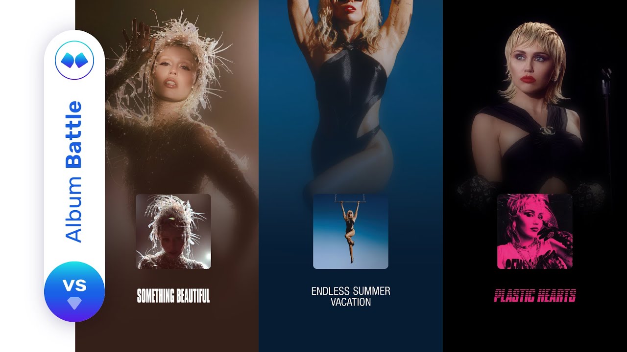 Something Beautiful vs Endless Summer Vacation vs Plastic Hearts | Miley Cyrus | Musicart