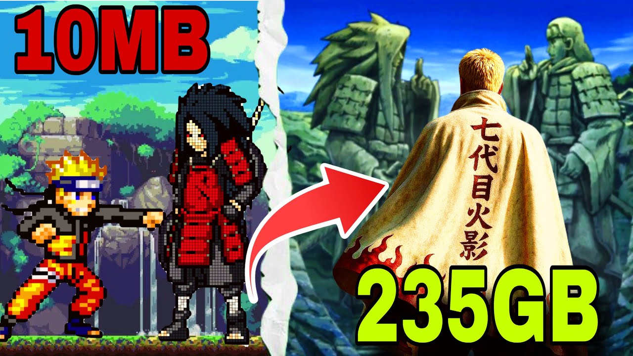 I PLAY 10MB VS 235GB NARUTO GAME