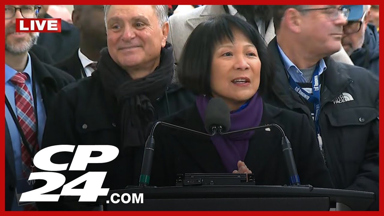 Mayor Olivia Chow, other government officials declare Finch West LRT finally open