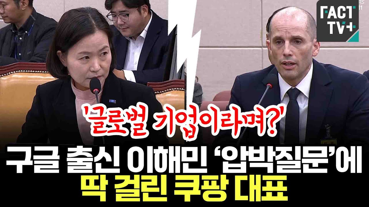 ‘글로벌 기업이라며?’...구글 출신 이해민 ‘압박질문’에 딱 걸린 쿠팡 대표