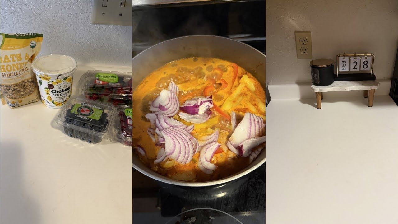 Ramadan routine  ￼making chicken suqaar and white rice, 🍚 clean kitchen, granola ￼bowl 🥣 Somali 🇸🇴