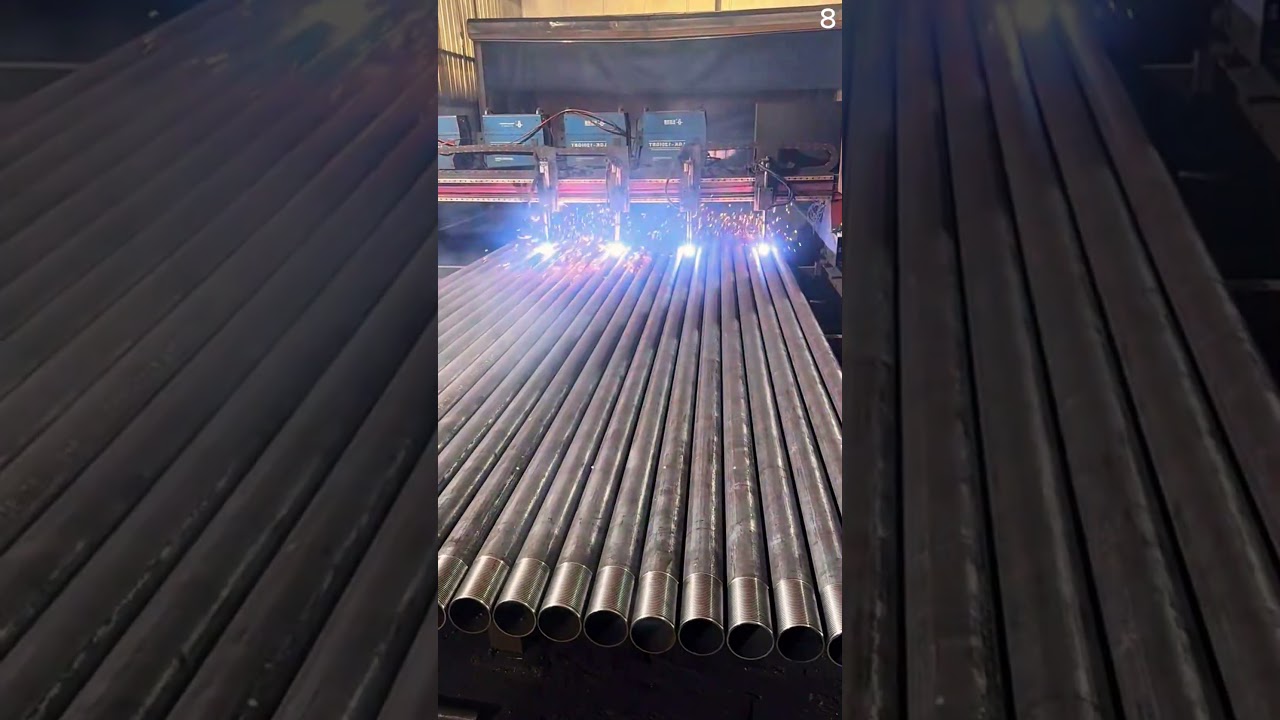 Efisiensi pekerjaan mengelas pipa baja secara otomatis dengan mesin canggih 