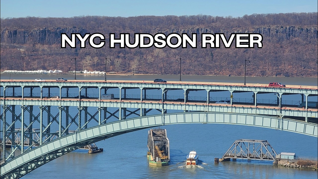 🔴NYC LIVE CAM 🚆Amtrak Along the Hudson River + City Sounds ASMR