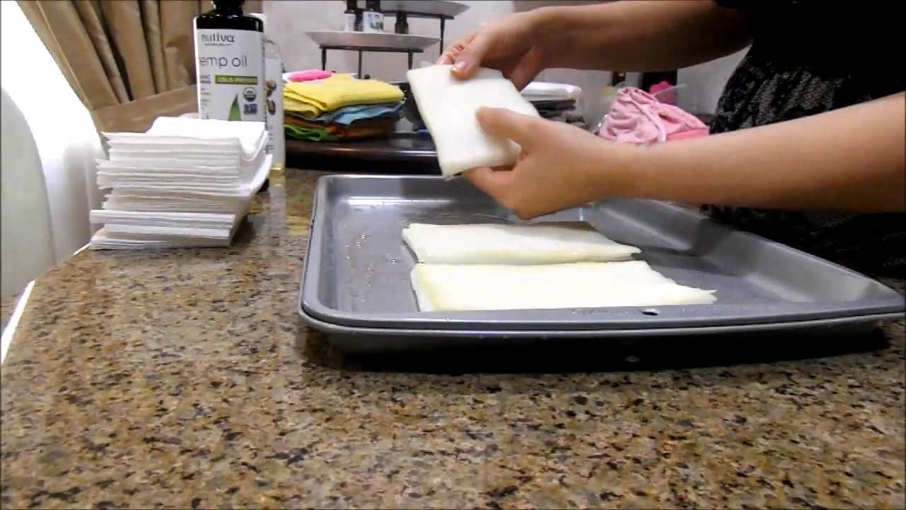 Homemade natural DIY baby wipes