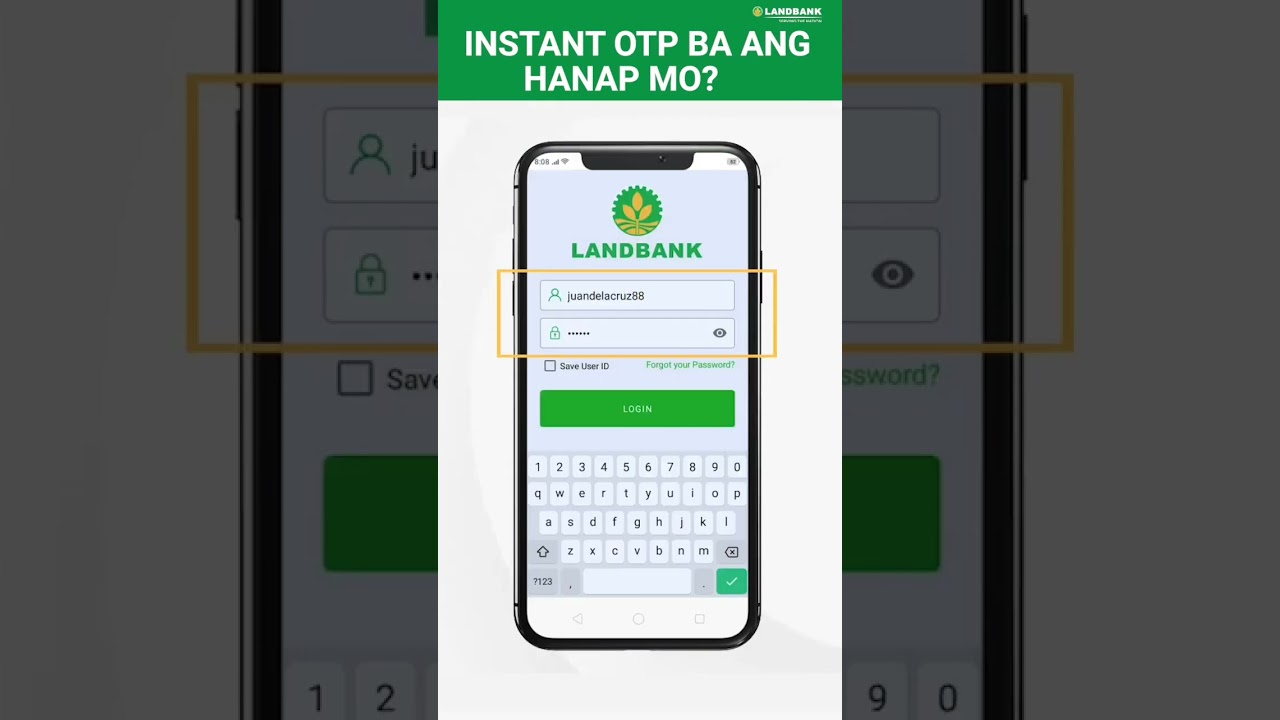 Hindi mo na kailangang maghintay ng OTP via SMS/email gamit ang LANDBANK MBA OTP Generator feature.