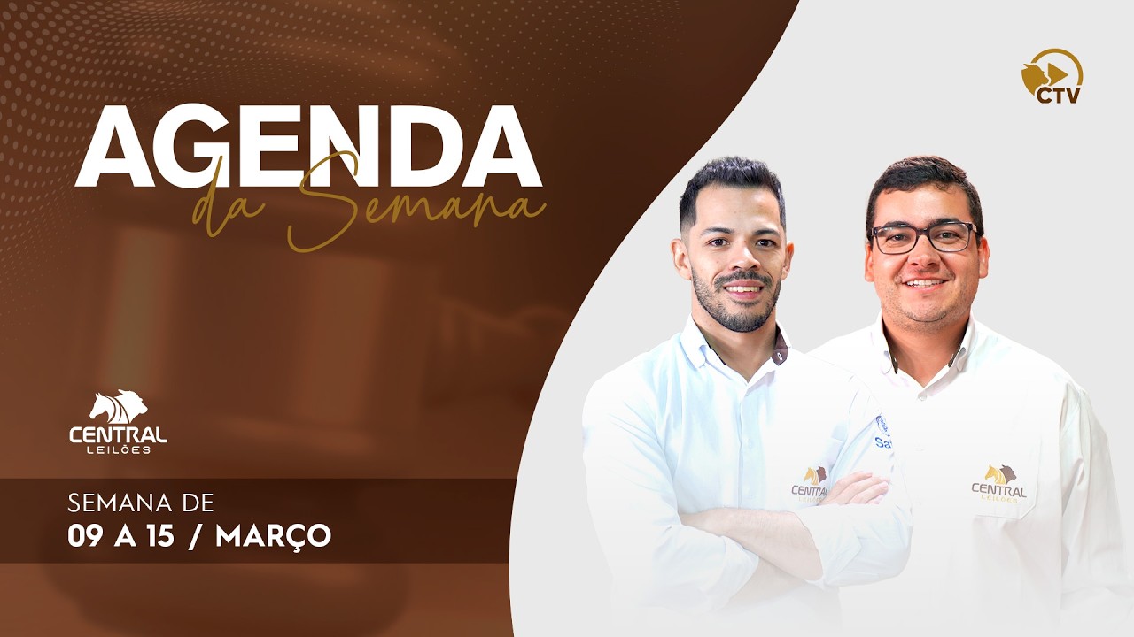 AGENDA DA SEMANA | 09 A 15 DE MARÇO