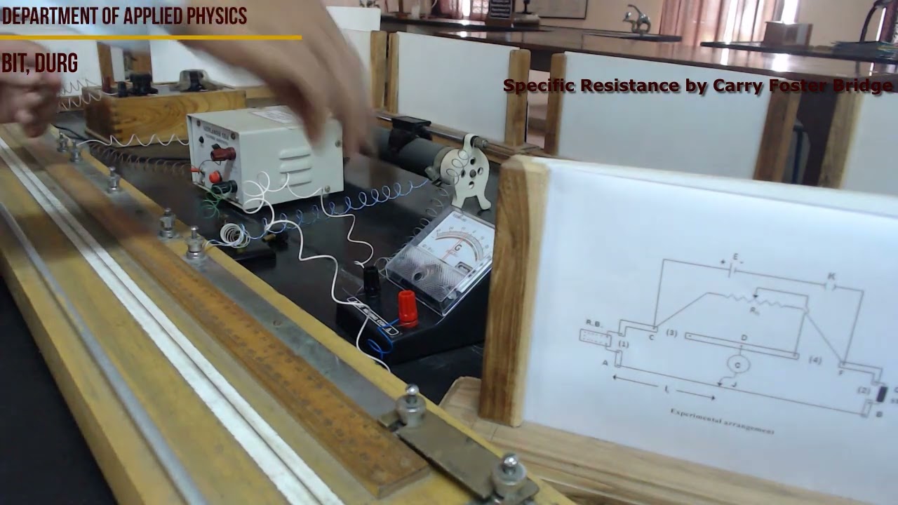 To determine the specific resistance of the given wire using carry foster bridge