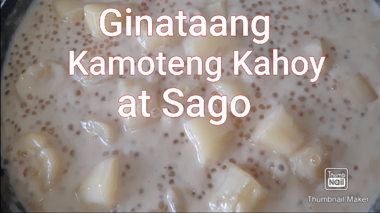 How to make Ginataang Kamoteng Kahoy with Sago / Cassava and Sago Recipe
