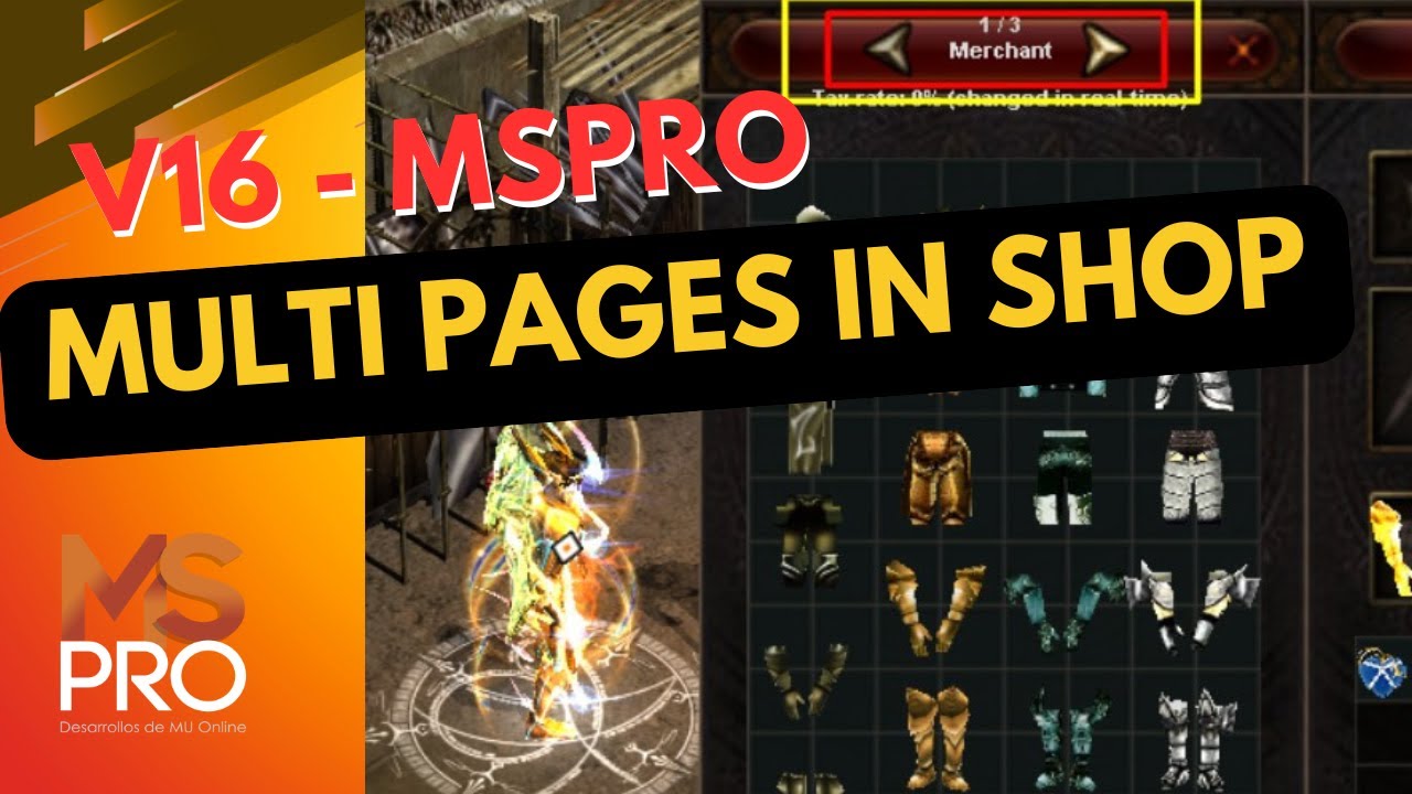 MSPro V16 - Multi Pages in Shop