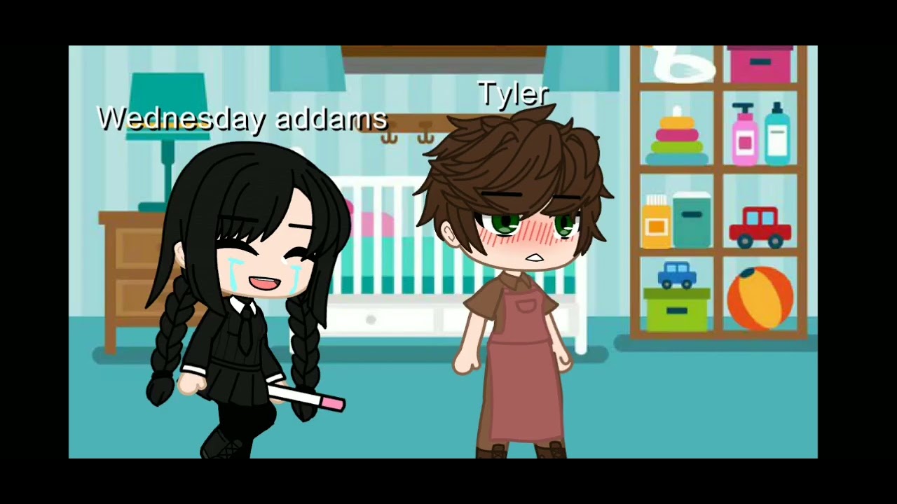 money money money must be funny meme/Gacha club/ship Wednesday addams x Enid Sinclair