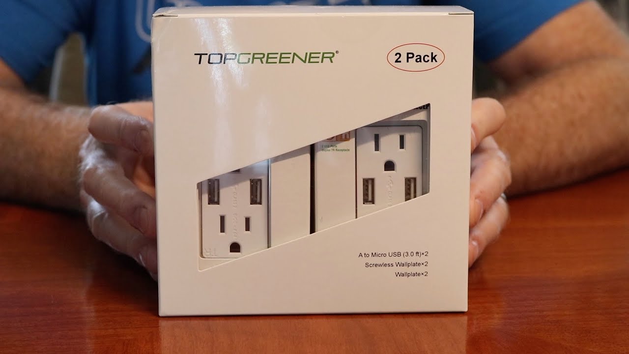 TopGreener USB 3.0 Outlet Unbox & Installation