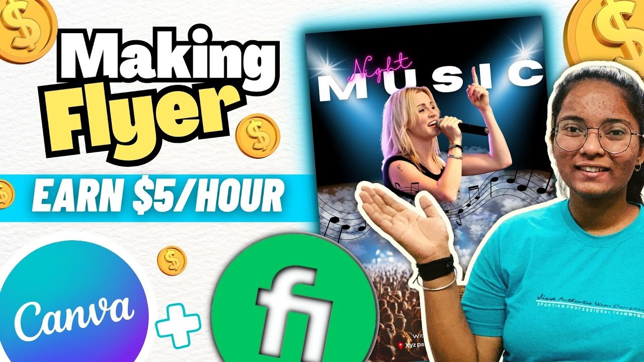 Earn $5/Hour | Creating Flyer in Canva within 5 minutes | Canva and fiverr