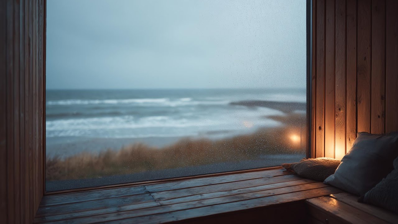 Ocean Window View – Soft Waves for Deep Sleep 1 Hour