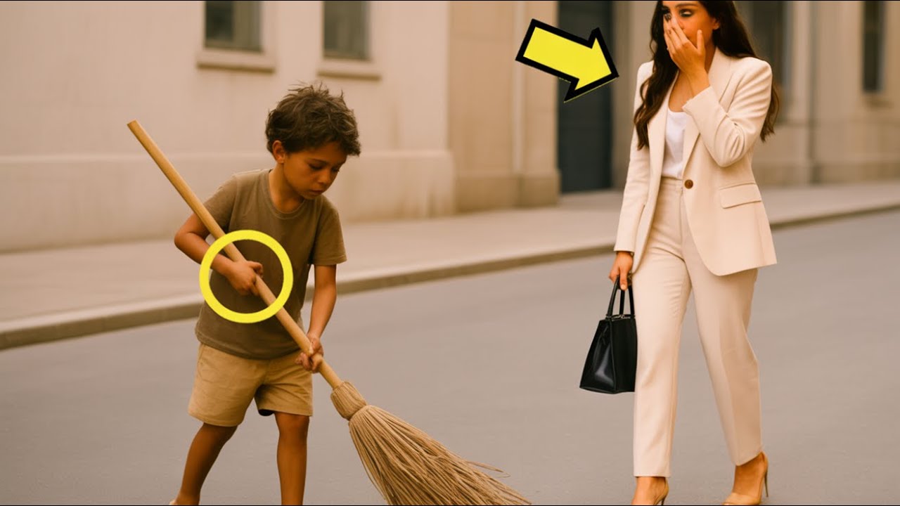 DONNA RICCA VEDE RAGAZZO MENDICANTE SPAZZARE IL MARCIAPIEDE… E LEI FA L'IMPENSABILE