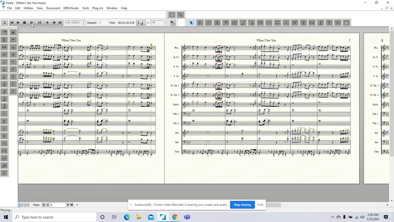 When I See U Band Arrangement