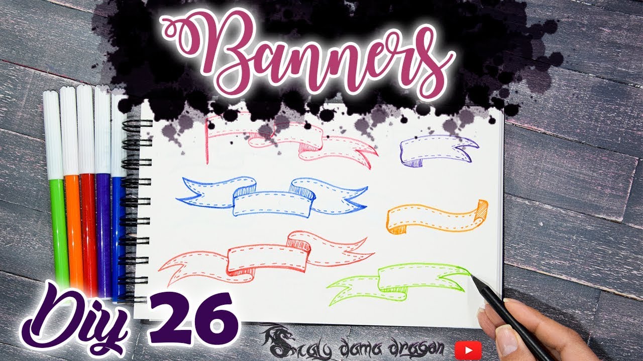 26 Ideas de Banner para titulos y apuntes bonitos decora tu agenda o libreta