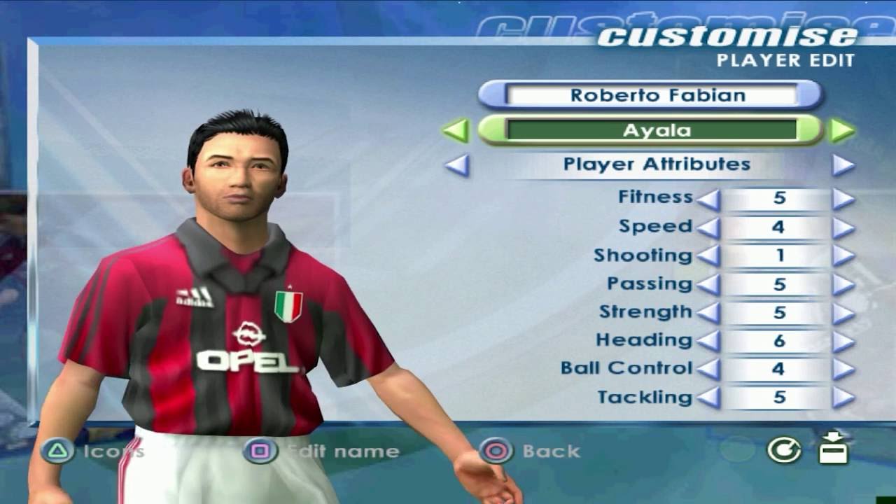 AC Milan Fifa 2001 Squad Faces Dida  Maldini Albertini Bierhoff Shevchenko Boban Leonardo West