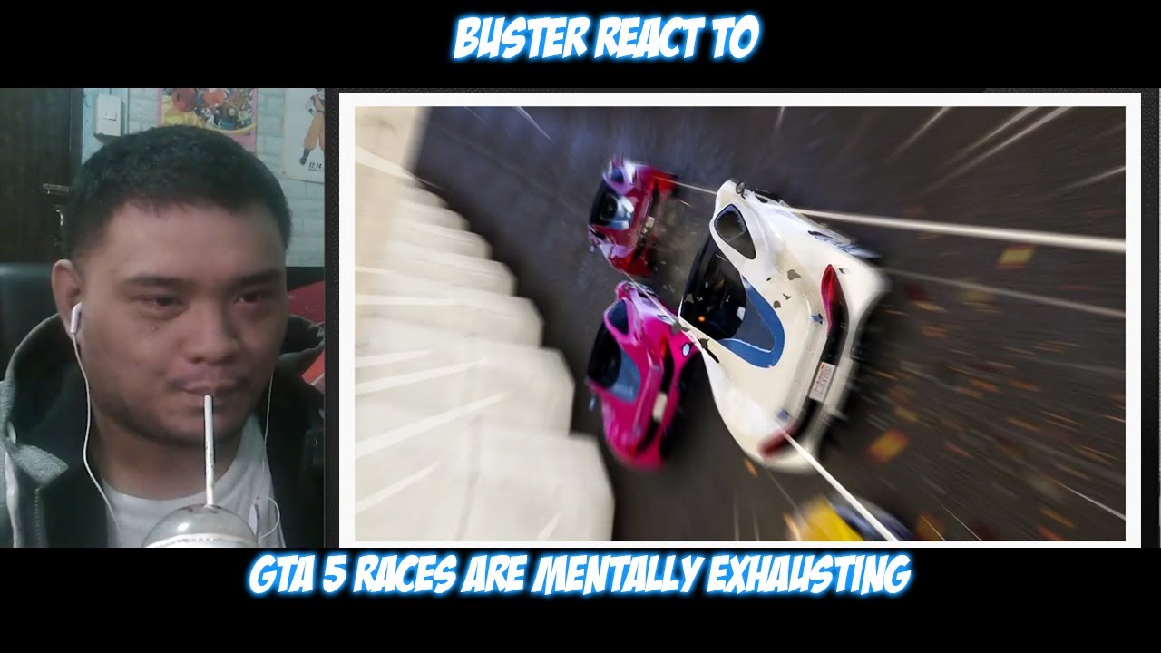 Реакция Бастера на | Гонки в GTA 5 выматывают морально @SMii7Y