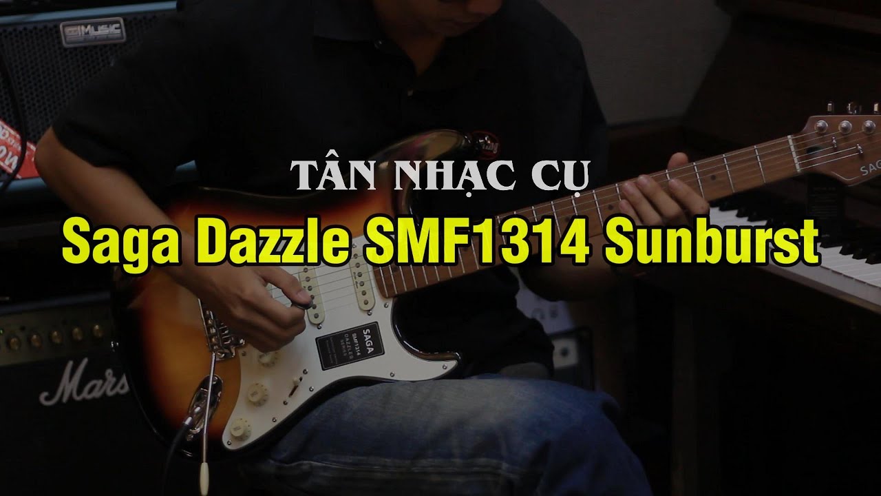 Đàn Guitar Điện Saga Dazzle SMF1314 Sunburst - Tân Nhạc Cụ