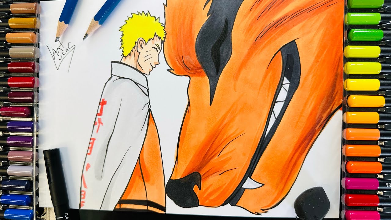 Como Desenhar o Naruto e a Kurama