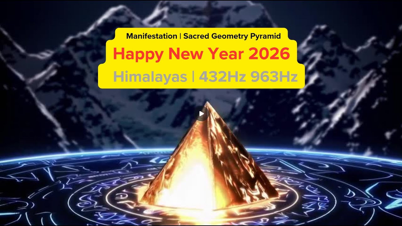 Happy New Year 2026 | Manifestation | Sacred Geometry Pyramid | Himalayas | 432Hz 963Hz