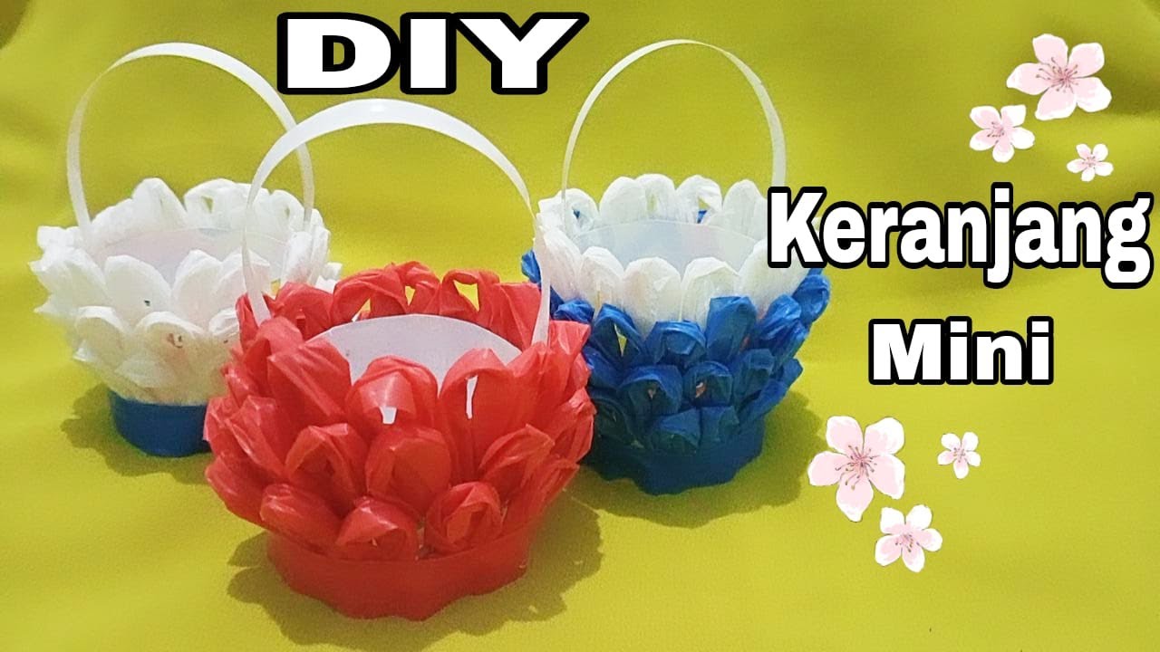 Как сделать корзины из использованных пластиковых стаканов