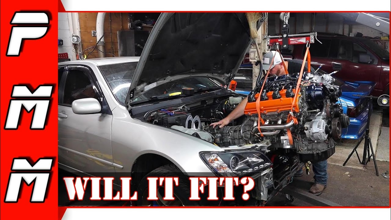 Lexus IS300 1UZ Swap Pt4 Finally installing the engine! Also wiring