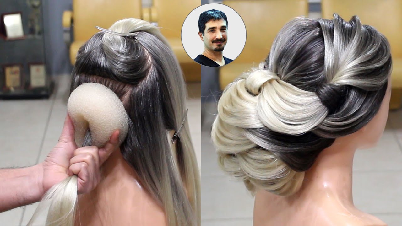 YENİ ENSEDE GELİN SAÇI TOPUZ  MODELLERİ NASIL YAPILIR