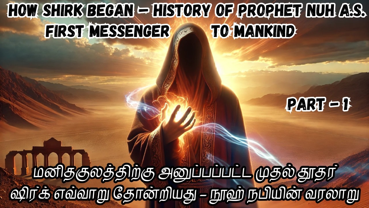 நூஹ் (அலை) வரலாறு | அழைப்பு & ஷிர்க் தோற்றம் - Part 1 | Tamil Islamic Stories #prophetnoah #noah