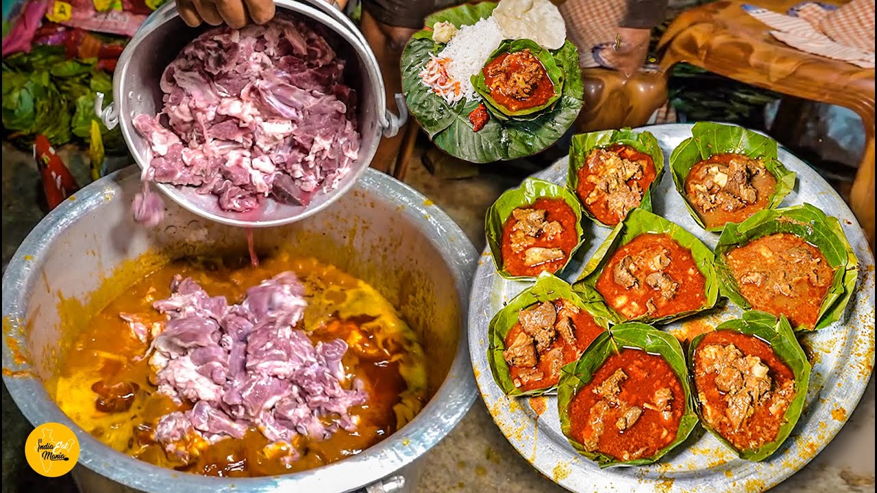 Bhubaneswar Famous Mayurbhanj Style Patte Wala Pure Khasi Mutton Thali Rs. 199/- l Odisha Food Tour
