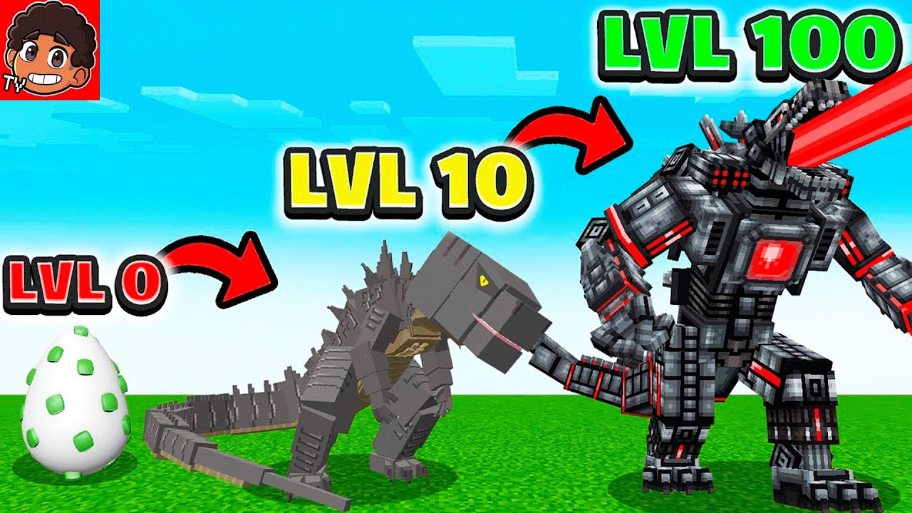 Evoluindo GODZILLA para NÍVEL IMORTAL no Minecraft