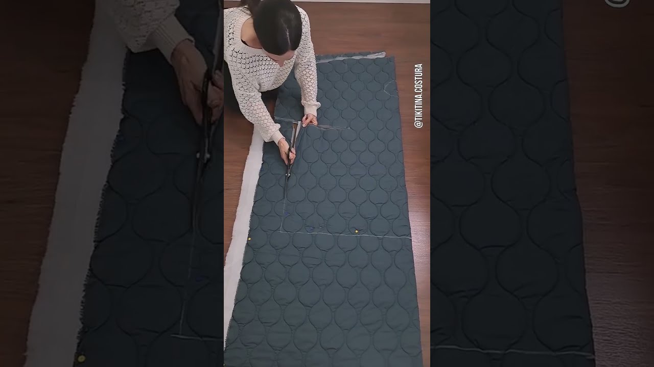 Chaqueta con una sola pieza de tela 🙌 Info en los comentarios  #diy #sew #coser