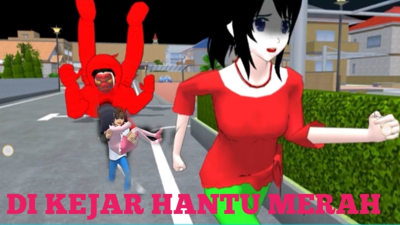 Sakura game. Di kejar hantu merah raksasa