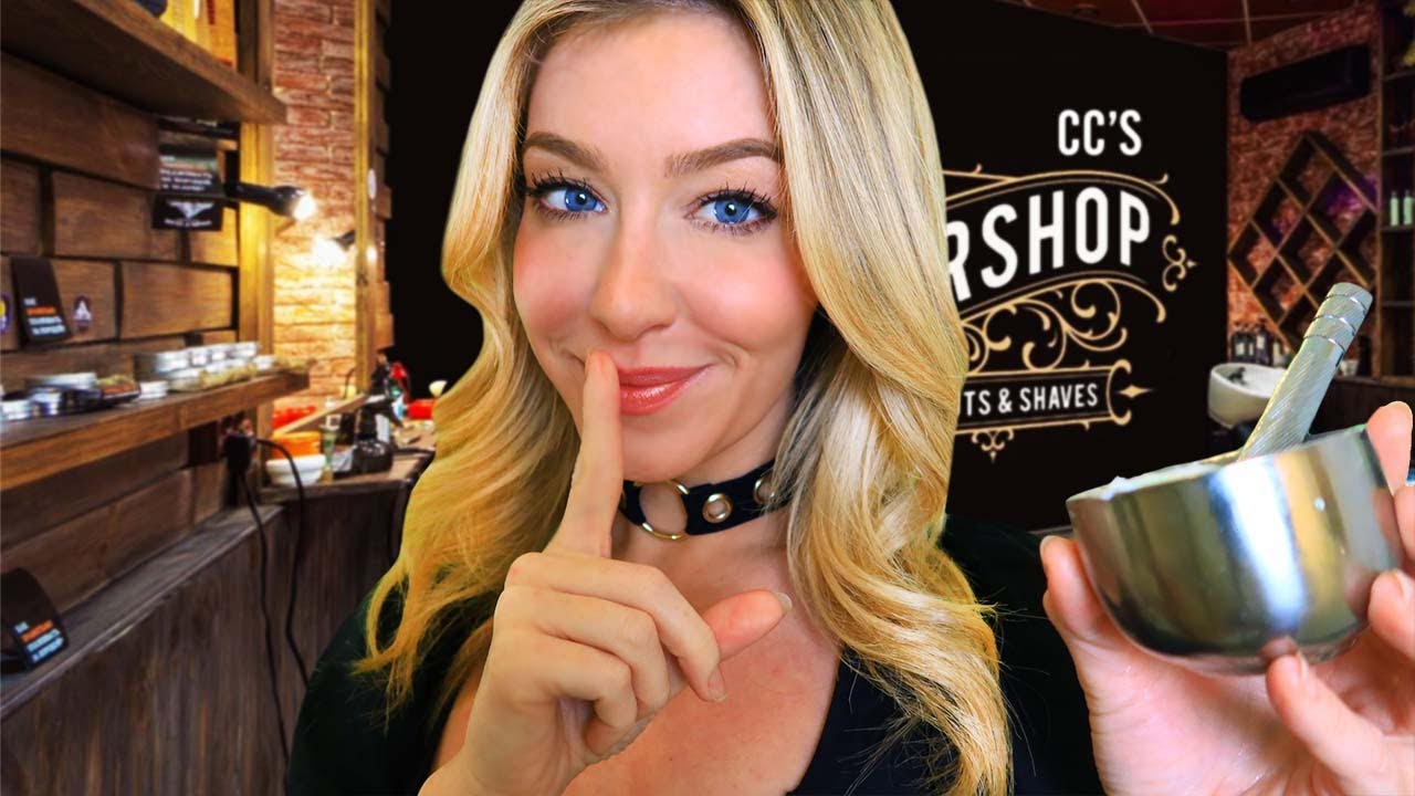ASMR Whispered UP CLOSE & PERSONAL Hot Towel Shave 💈 Barbershop Roleplay