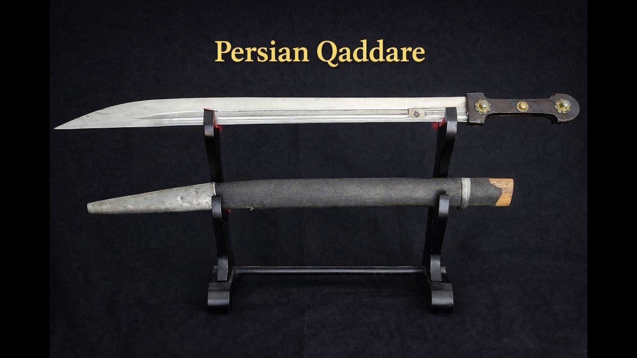 An antique Persian qaddare with a welded-steel core