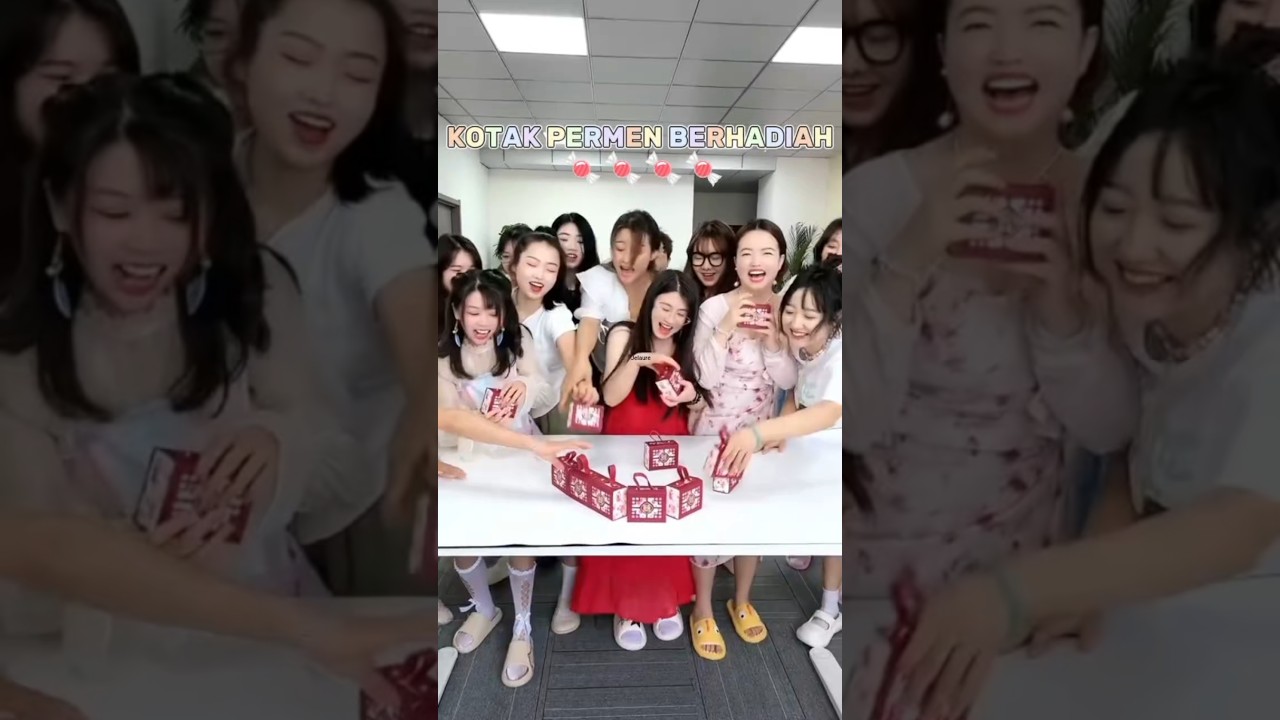 KOTAK PERMEN BERHADIAH!! HADIAH UTAMA 2 GEPOK UANG 100 YUAN #games #funny