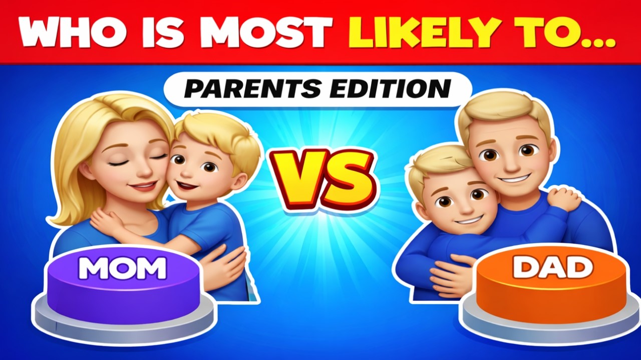 Who Is Most Likely To…? Parents Edition 👨‍👩‍👧‍👦 Mom vs Dad WAR!👀 | Battle Challenge 🤼| Kakadu Quiz 🦜