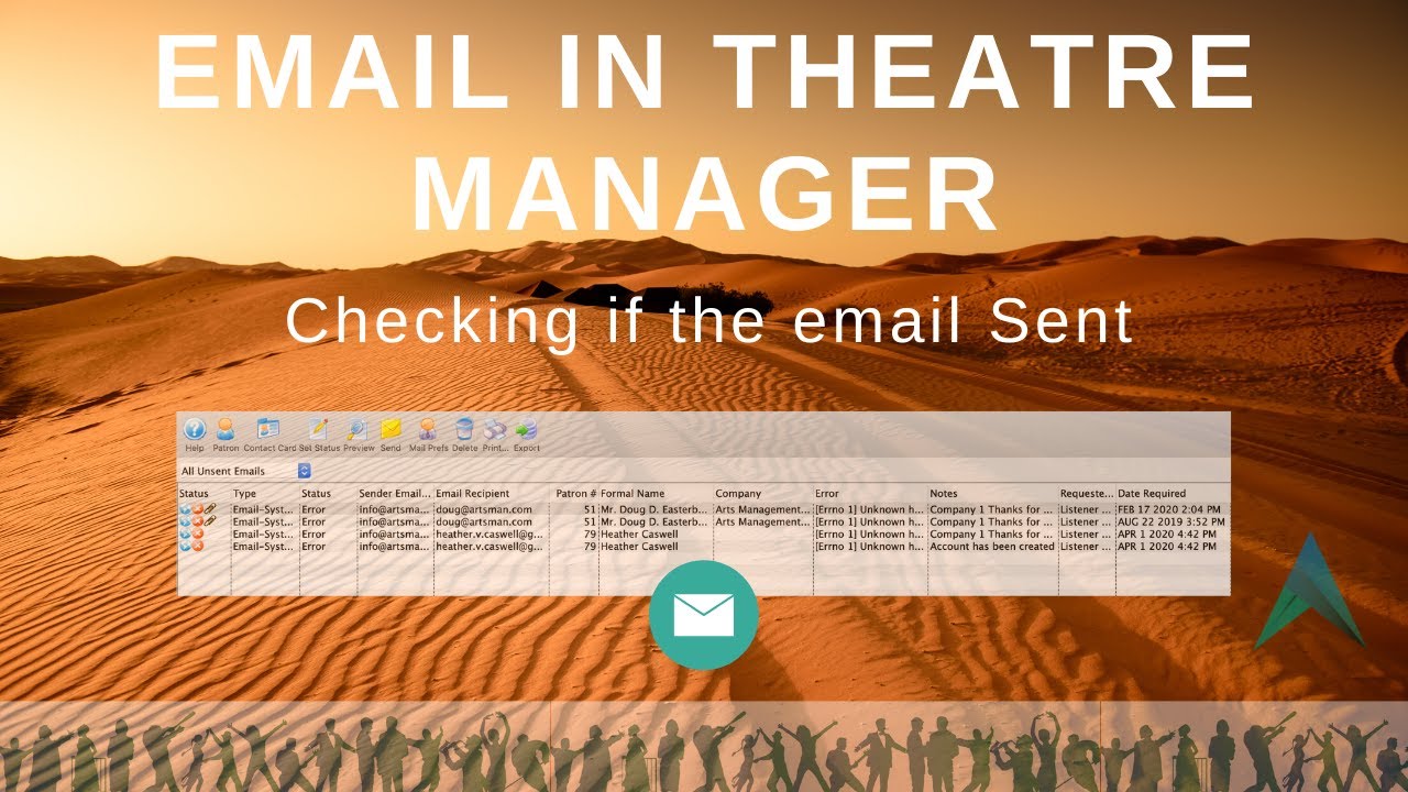 Email in Theatre Manager | Checking if the Email Sent