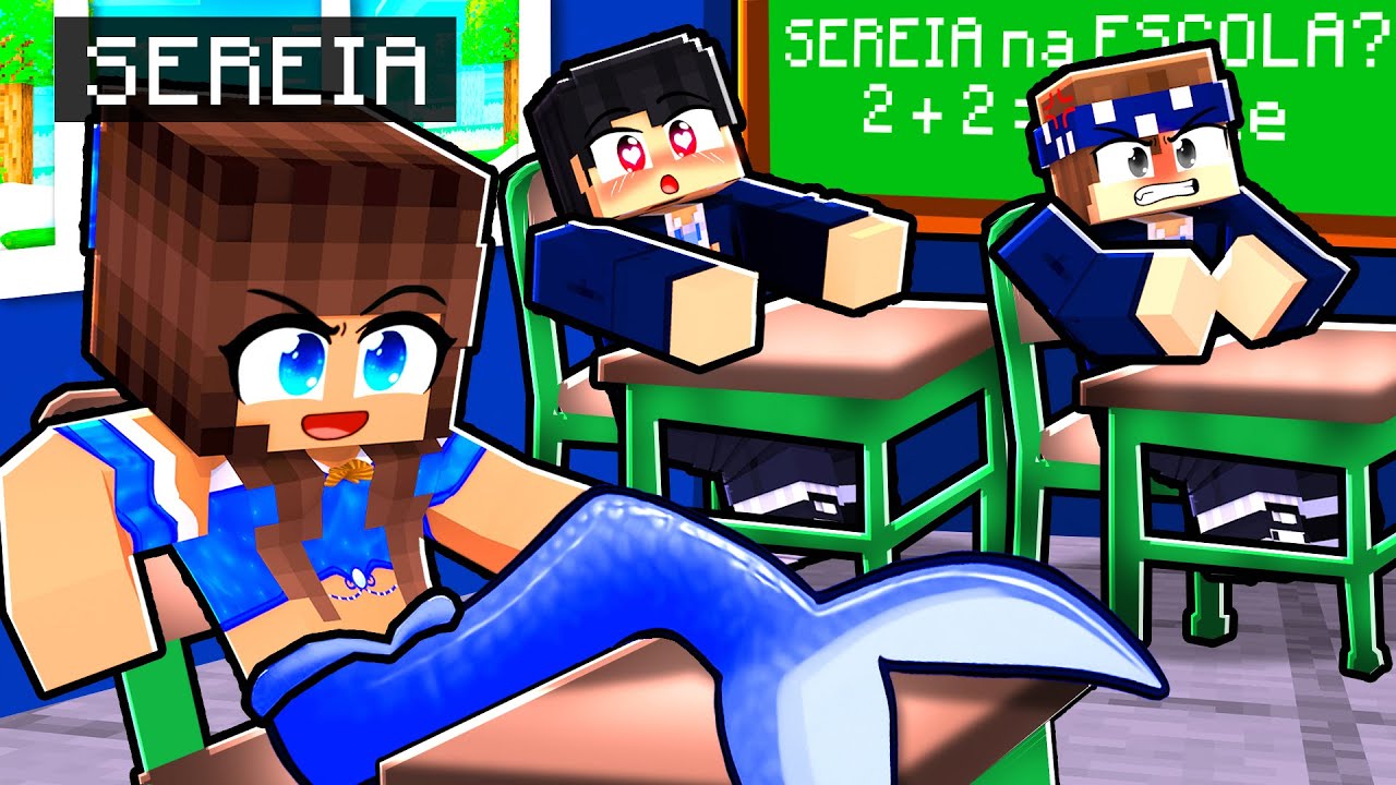 Uma SEREIA na ESCOLA de GAROTOS no Minecraft ◂Miika▸