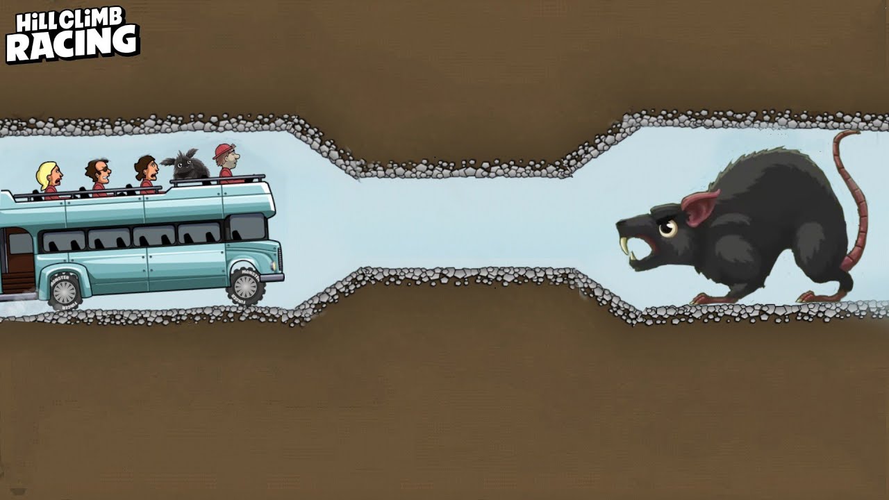 Hill Climb Racing : Bus In Cave 400m Gameplay Walkthrough