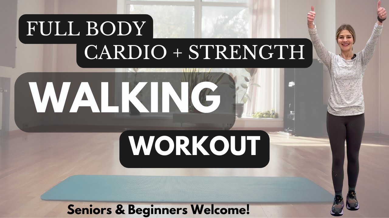 Full Body Cardio + Strength Walking Exercise for Seniors & Beginners | Dumbbells|