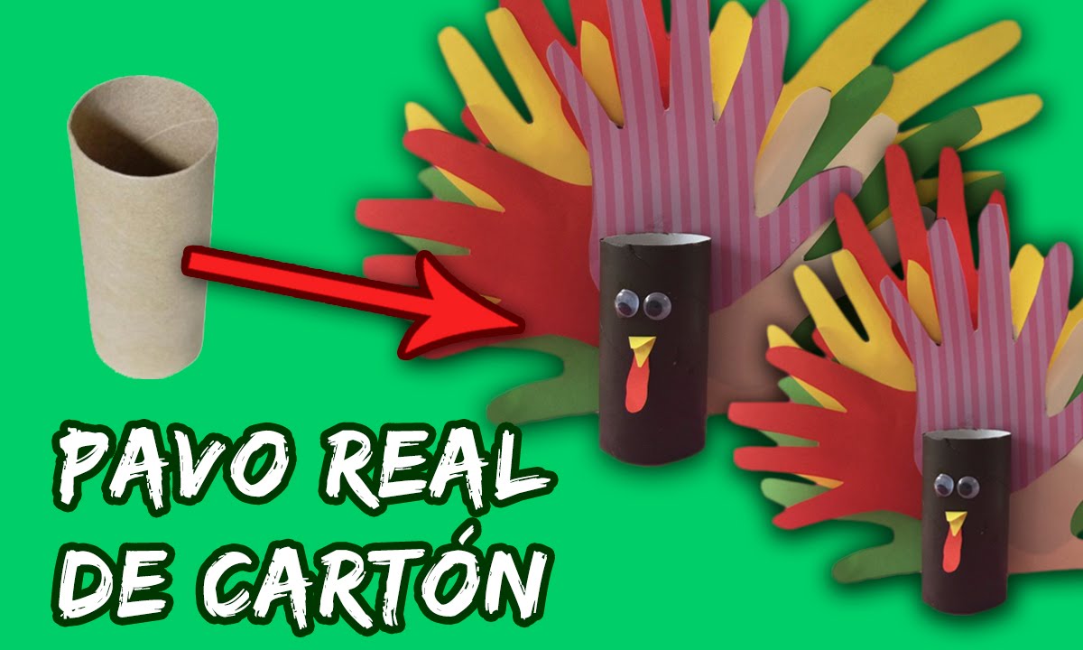 PAVO real de carton * Manualidades de RECICLAJE