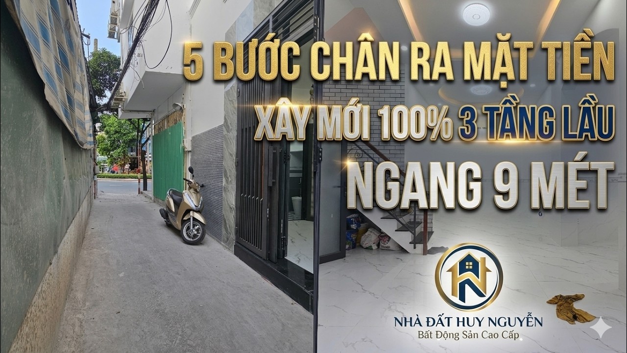 Nhà xây mới 3 lầu cách mặt tiền 5 bước chân Quận8
