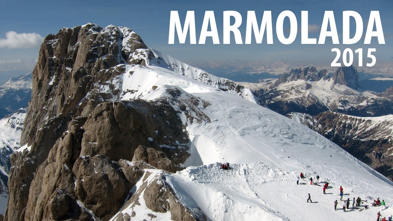 Dolomiti 2015 (2) Ski Descent of Marmolada to Malga Ciapela with Small Kids