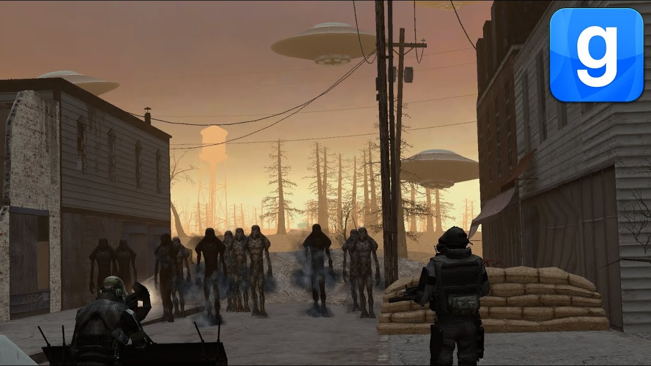 Half Life Combine VS Aliens Metro2033 NPC Battle Garry's Mod