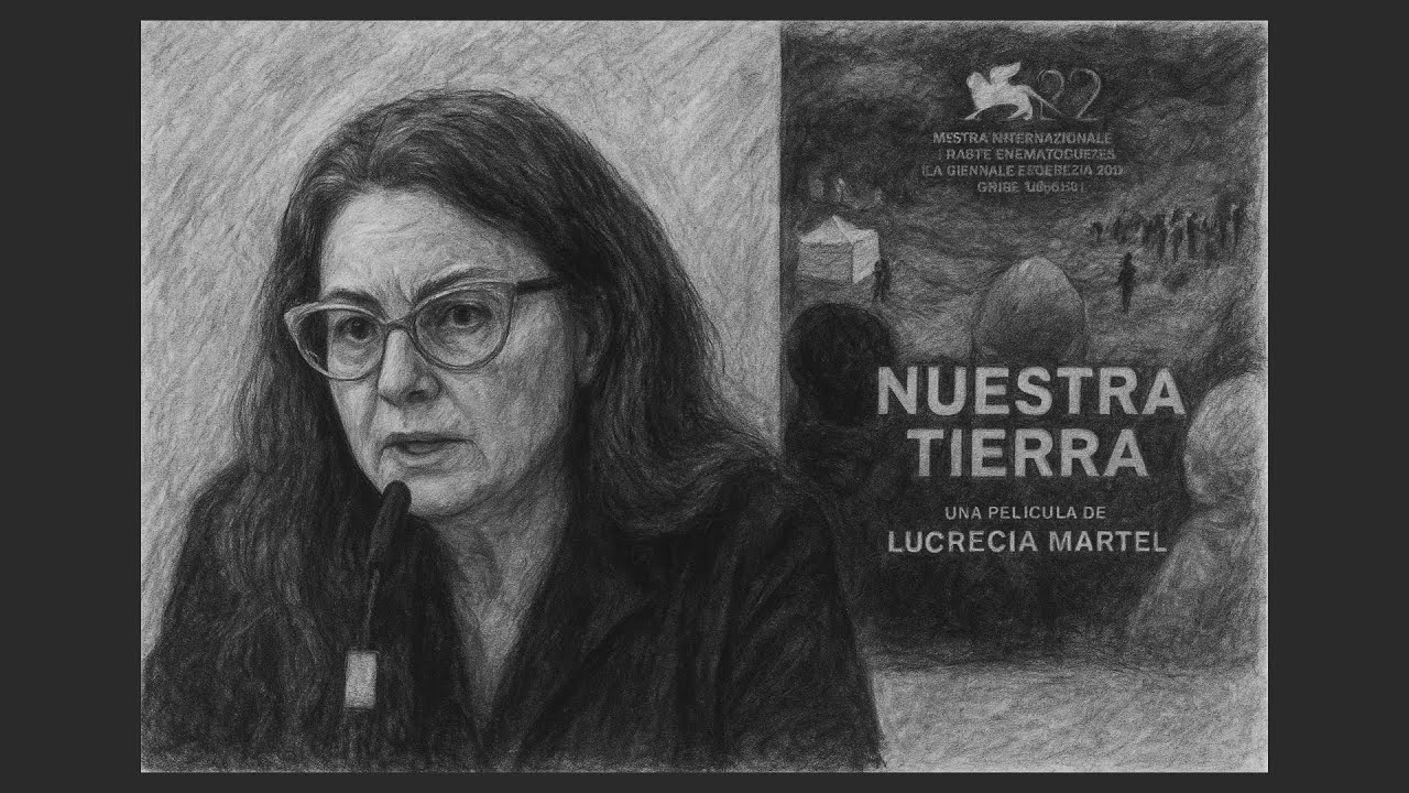 Lucrecia Martel en la Bienal de Cine 2025 Venecia, presentando la película documental Nuestra tierra
