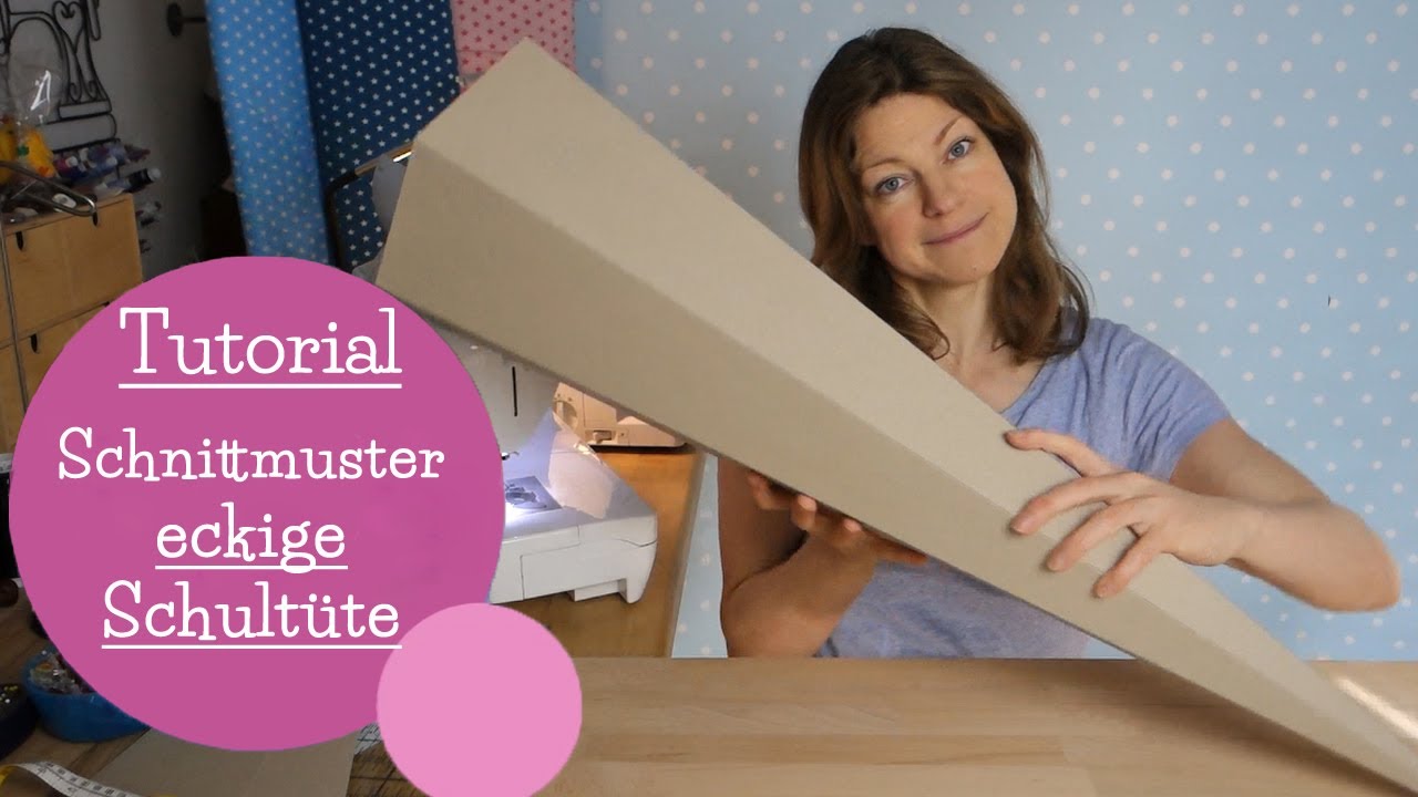 eckige Schultüte nähen | Schnittmuster sechseckige Zuckertüte | DIY Nähanleitung | mommymade