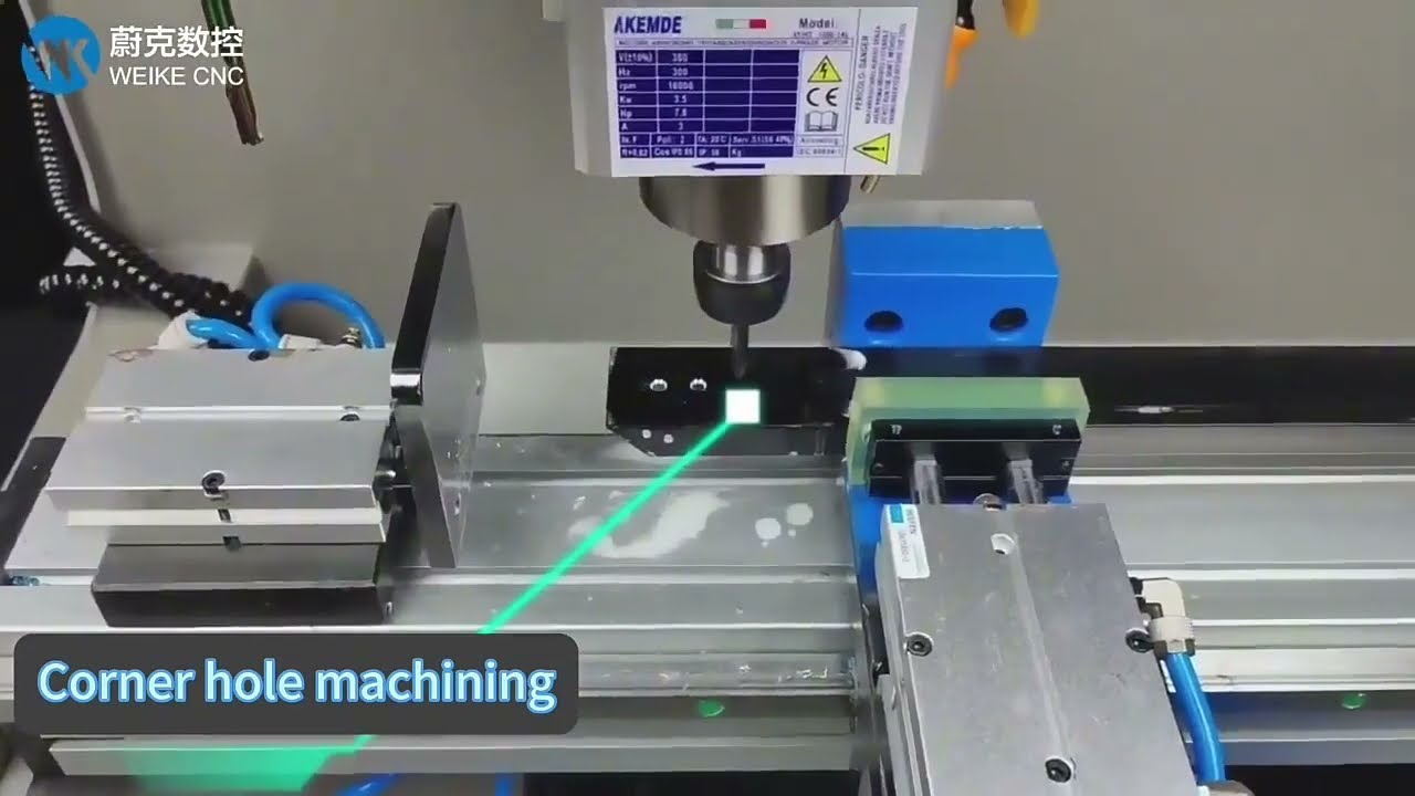 Aluminum profile CNC double head drilling and milling machine