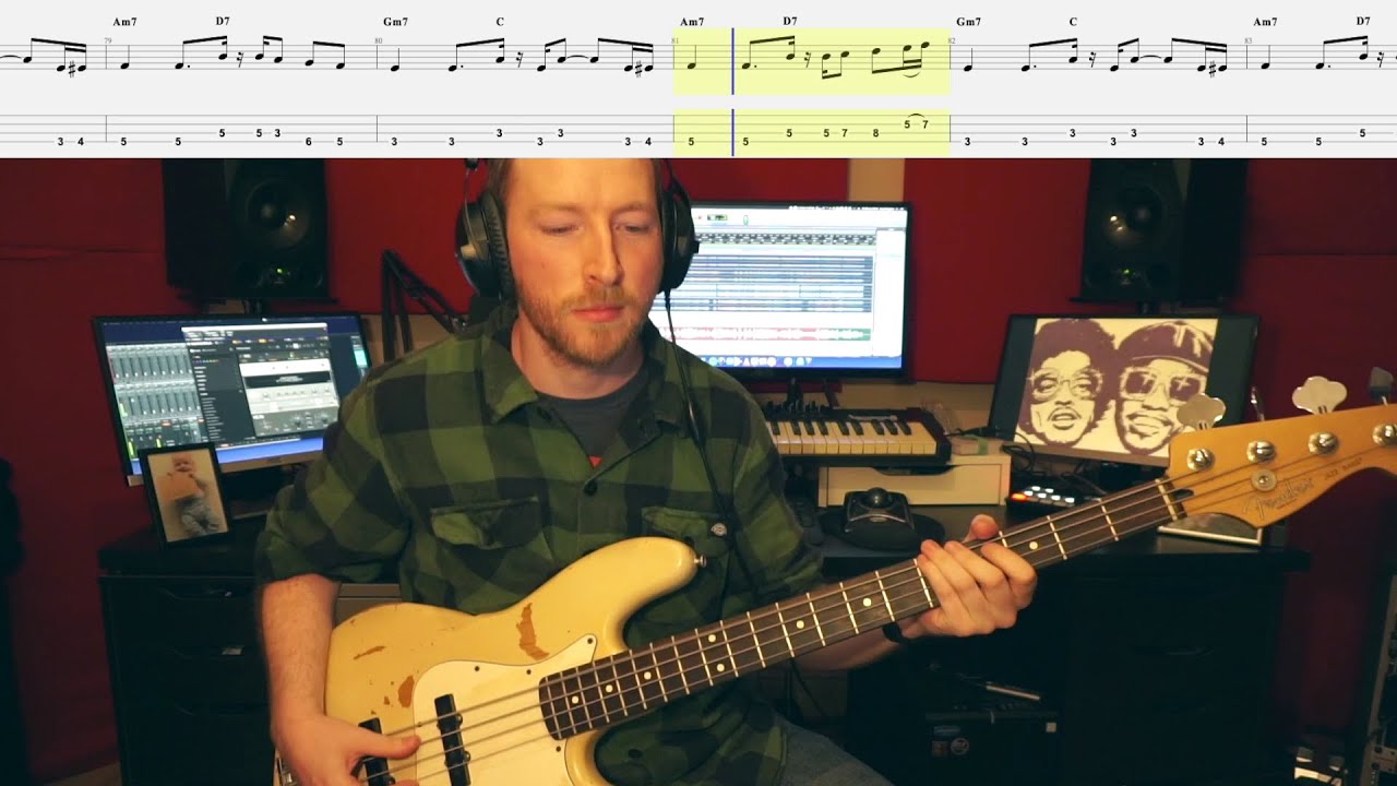 Silk Sonic/Bruno Mars/Anderson .Paak - Skate [Bass] [Tutorial/Transcription/Tab/Score]