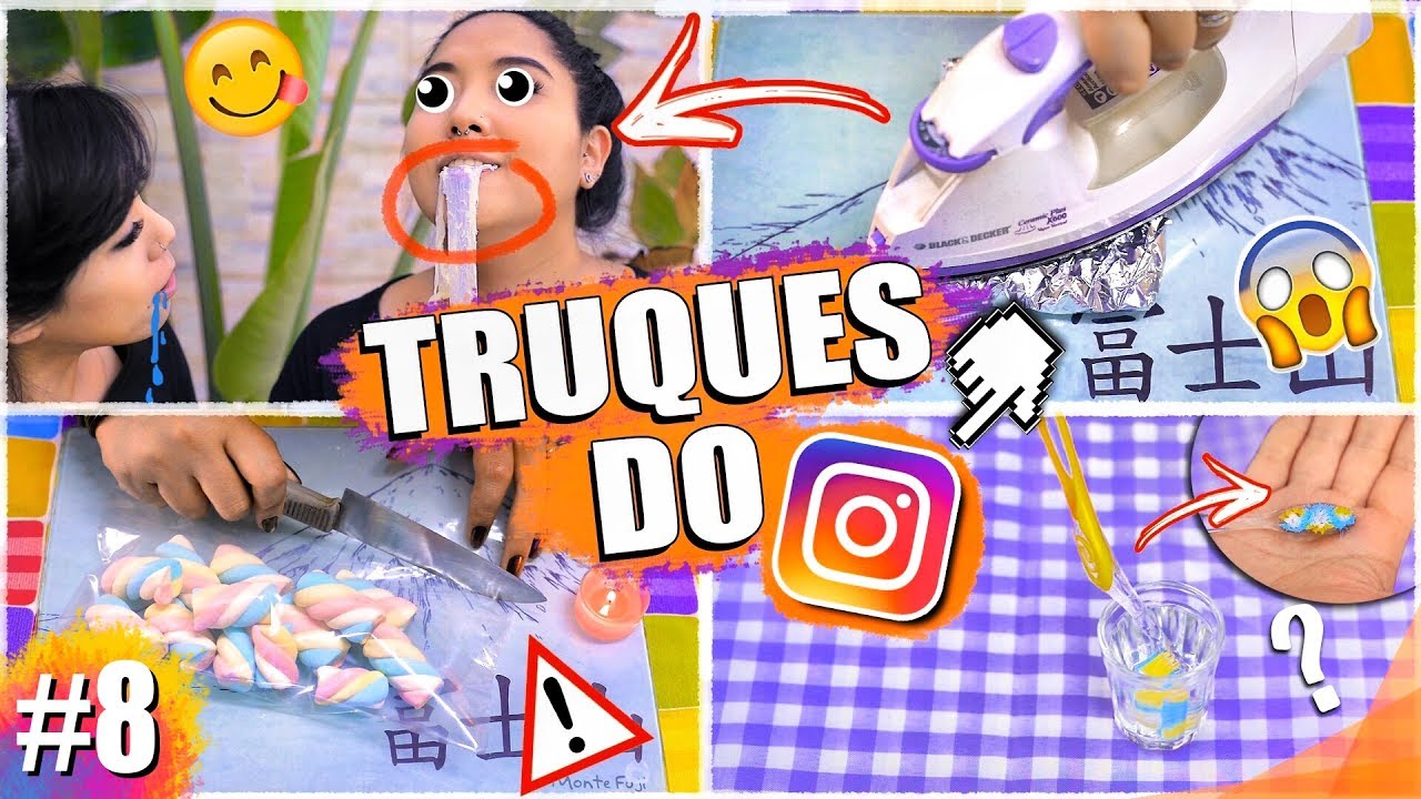 TESTANDO TRUQUES BIZARROS DO INSTAGRAM 5! - #VEDA500k | Blog das irm&atilde;s
